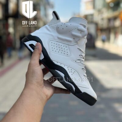 کفش روزمره مردانه نایک جردن 6 سفید nike jordan 6
