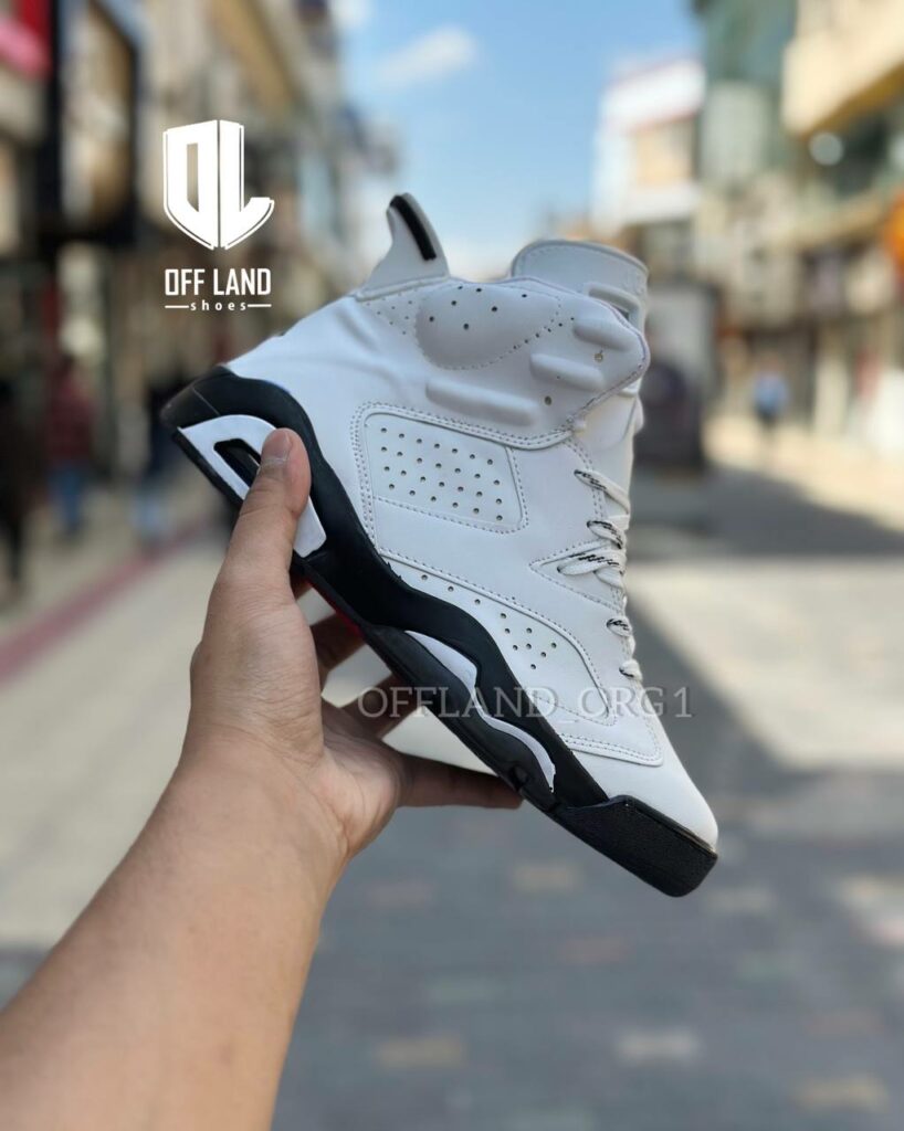 کفش روزمره مردانه نایک جردن 6 سفید nike jordan 6