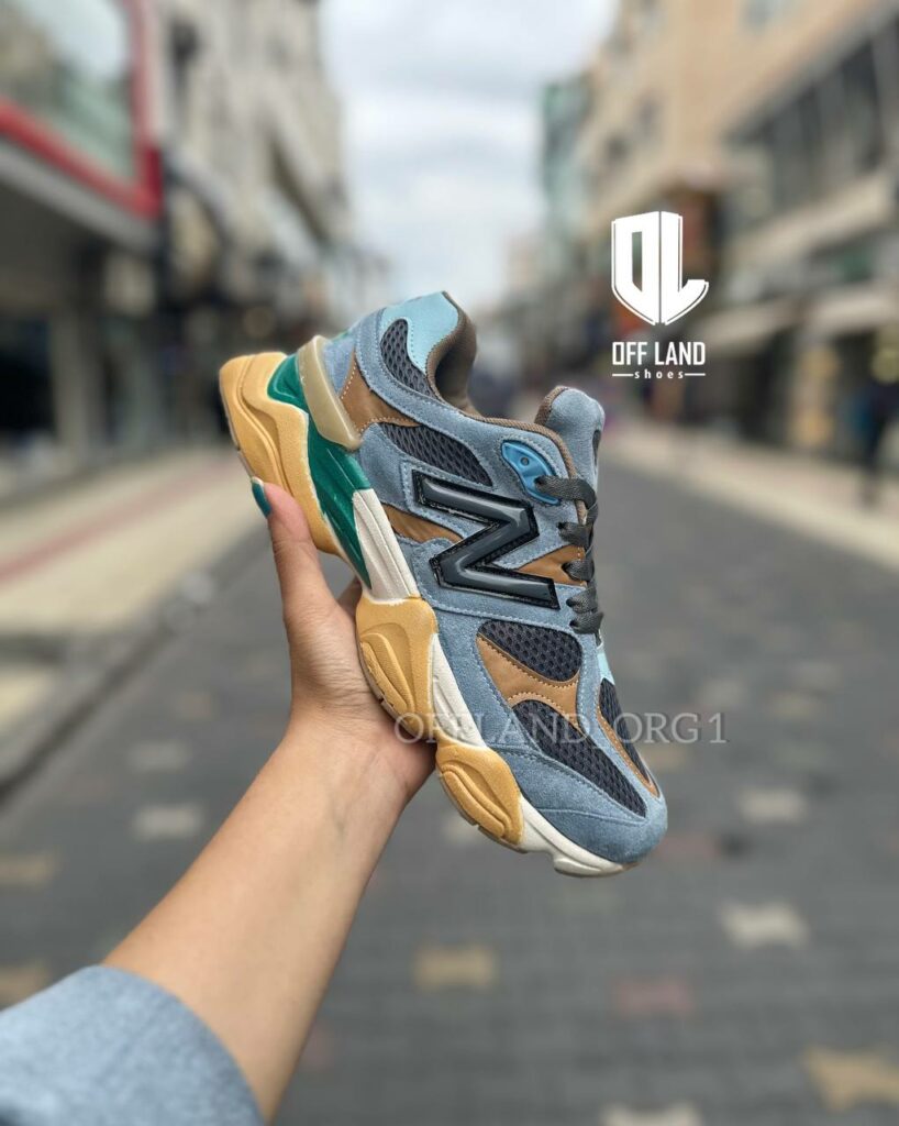 کفش روزمره مردانه نیوبالانس 9060 کرم آبی newbalance 9060