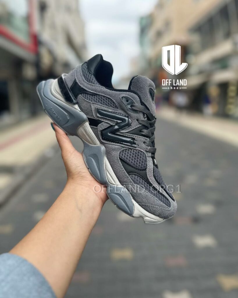 کفش روزمره مردانه نیوبالانس 9060 طوسی مشکی newbalance 9060