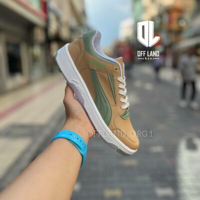 کفش روزمره مردانه پوما ریباندجوی کرم سبز puma reboundjoy