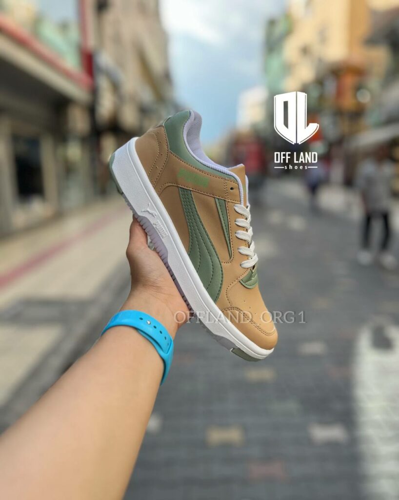 کفش روزمره مردانه پوما ریباندجوی کرم سبز puma reboundjoy