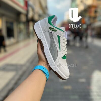 کفش روزمره مردانه پوما ریباندجوی سفید سبز puma reboundjoy