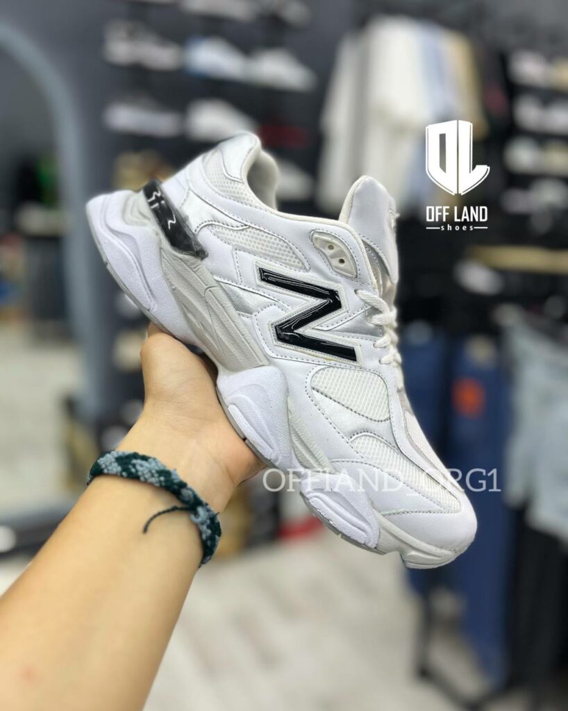 کفش روزمره مردانه نیوبالانس 9060 سفید مشکی newbalance 9060