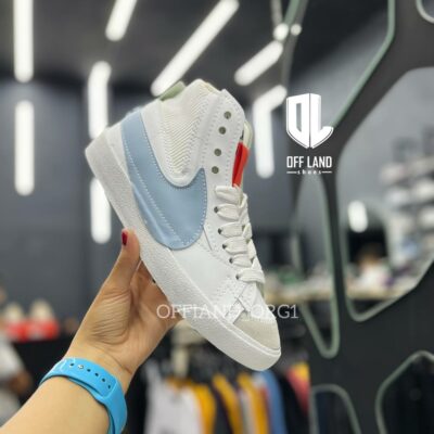 کفش روزمره های کپی نایک بلیزر جامبو سفید آبی Nike Blazer Mid 77 Jumbo