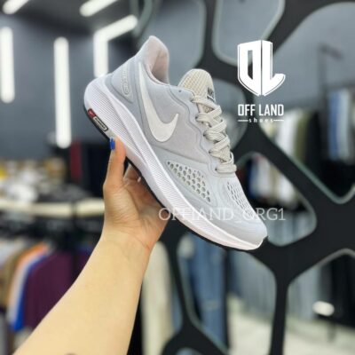 کفش مردانه نایک زوم طوسی سفید nike zoom