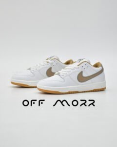 کفش روزمره مردانه نایک اس بی سفید کرم nike sb