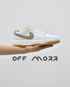 کفش روزمره مردانه نایک اس بی سفید کرم nike sb
