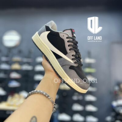 کفش مردانه نایک تراویس ساق کوتاه مشکی طوسی nike travis scott low