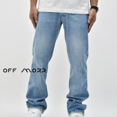 شلوار بوتکات آبی ساده bootcut