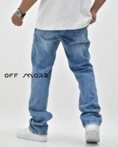 شلوار بوتکات آبی ساده bootcut