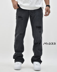 شلوار بوتکات ذغالی زاپ bootcut