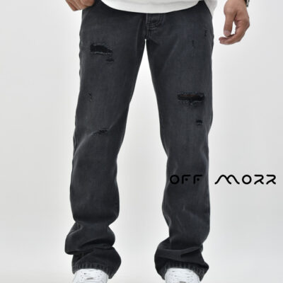 شلوار بوتکات ذغالی زاپ bootcut