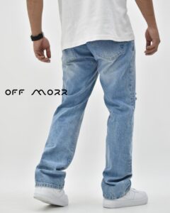 شلوار بوتکات آبی زاپ Bootcut