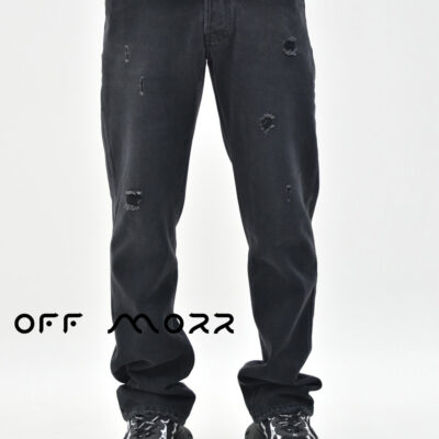 شلوار بوتکات ذغالی کم زاپ bootcut