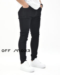 شلوار اسکینی مشکی کم زاپ skinny