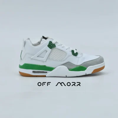 کفش روزمره نایک جردن 4 سفید سبز nike air jordan 4