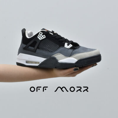 کفش روزمره نایک جردن 4 مشکی طوسی nike air jordan 4
