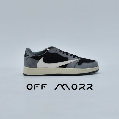 کفش روزمره نایک جردن تراویس ساق کوتاه مشکی طوسی nike jordan travis scott low