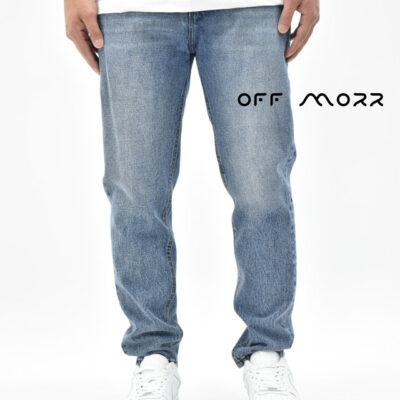 شلوار مام فیت آبی وسط jack and jones momfit