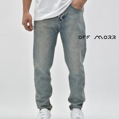 شلوار مام فیت آبی کثیف jack and jones momfit