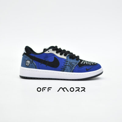 کفش مردانه نایک جردن 1 وودو آبی مشکی nike jordan 1 voodoo
