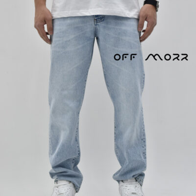 شلوار نیم بگ آبی روشن pull & bear nimbag