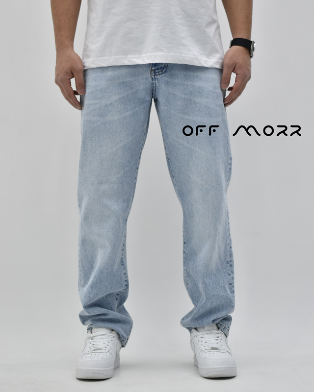 شلوار نیم بگ آبی روشن pull & bear nimbag