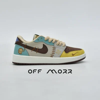 خرید کفش نایک جردن 1 وودو کرم قهوه ای nike jordan 1 voodoo