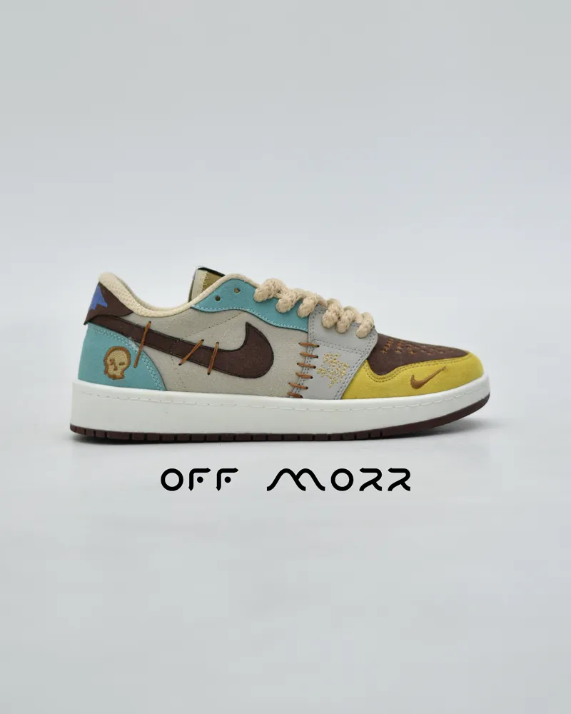 خرید کفش نایک جردن 1 وودو کرم قهوه ای nike jordan 1 voodoo