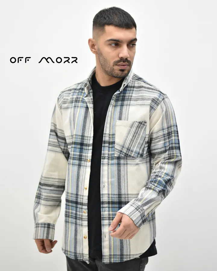پیراهن شیری آبی DIYAKO shirt