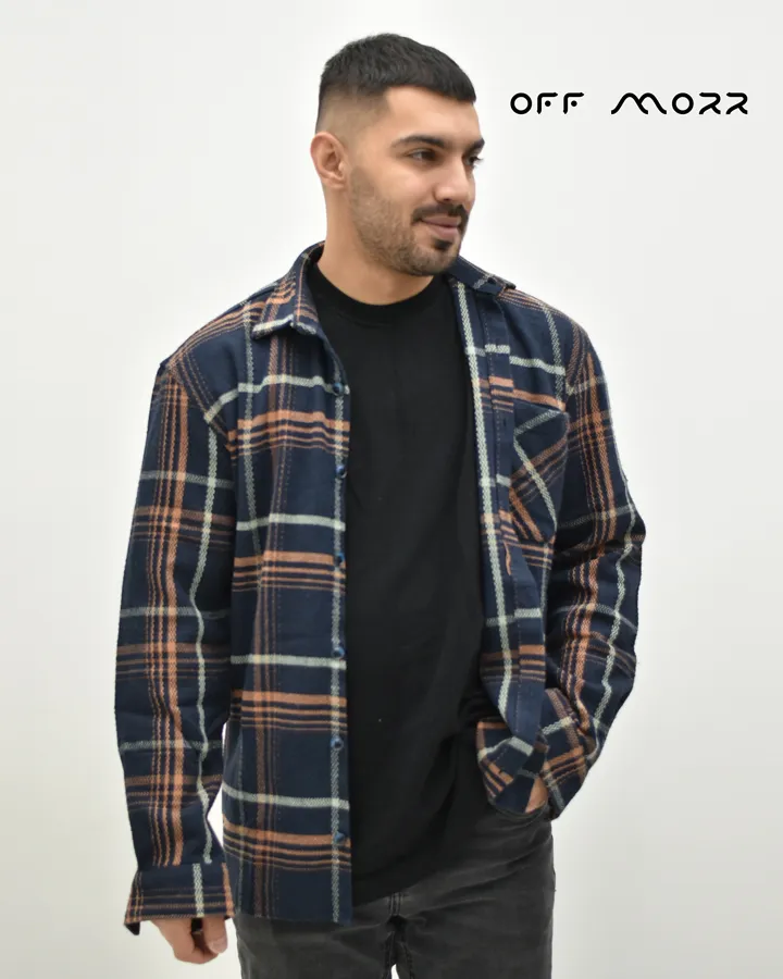 پیراهن سرمه‌ای کرم ZARA shirt