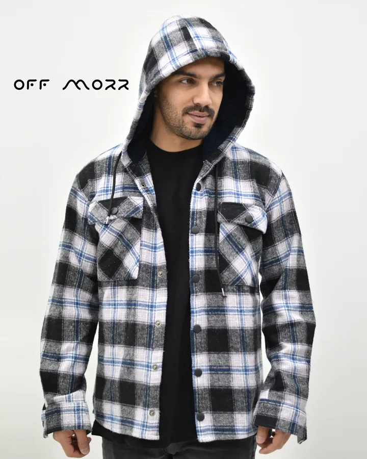 پیراهن کلاهدار مشکی سرمه‌ای DIYAKO shirt