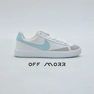 کفش نایک بلیزر ساق کوتاه سفید آبی Nike blazer low