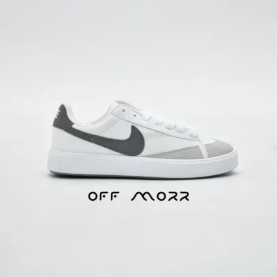 کفش نایک بلیزر ساق کوتاه سفید طوسی Nike blazer low