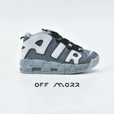کفش نایک ایر آپ تمپو طوسی سفید Nike air uptempo