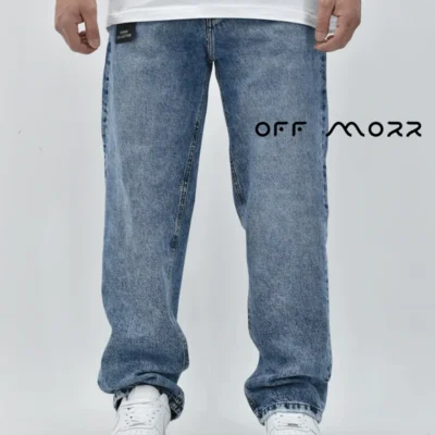 شلوار بگ استایل آبی bagstyle ZARA