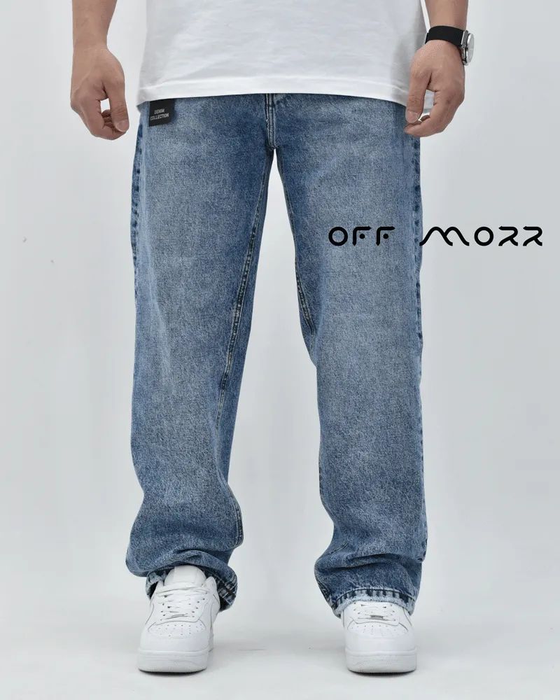 شلوار بگ استایل آبی bagstyle ZARA