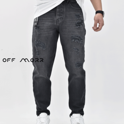 شلوار مام فیت ذغالی زاپ momfit LACOSTE