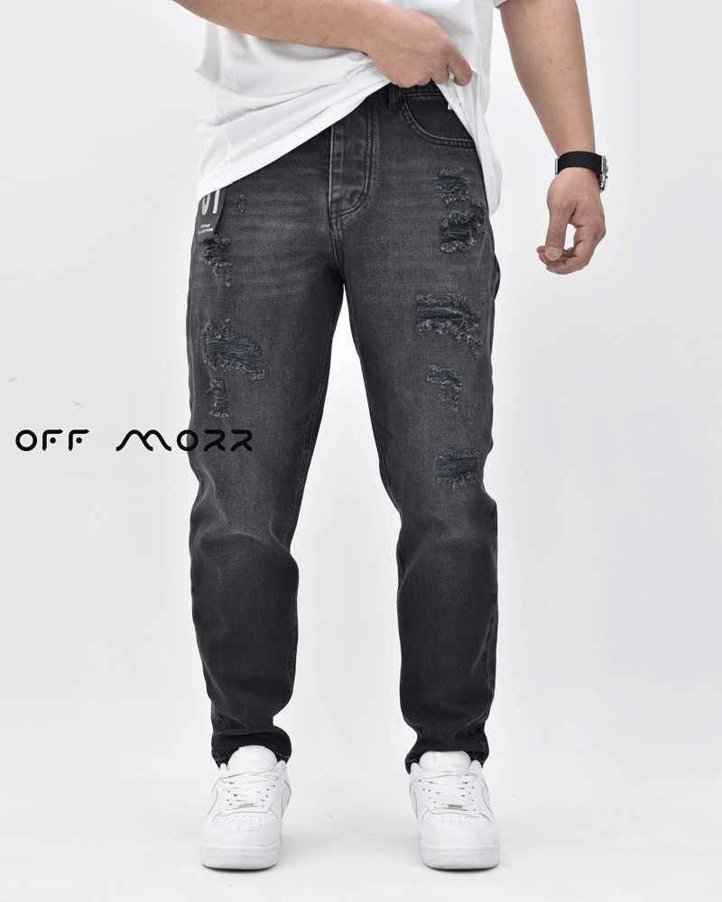 شلوار مام فیت ذغالی زاپ momfit LACOSTE