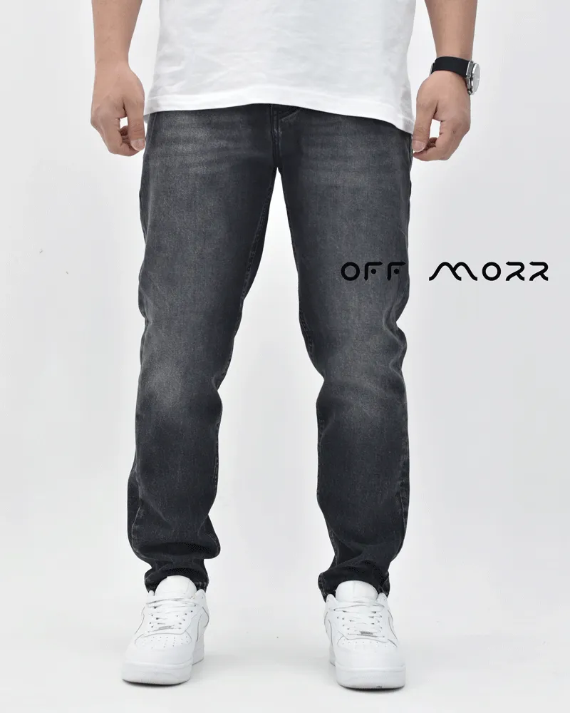شلوار مام فیت ذغالی ساده momfit Massimo Dutti