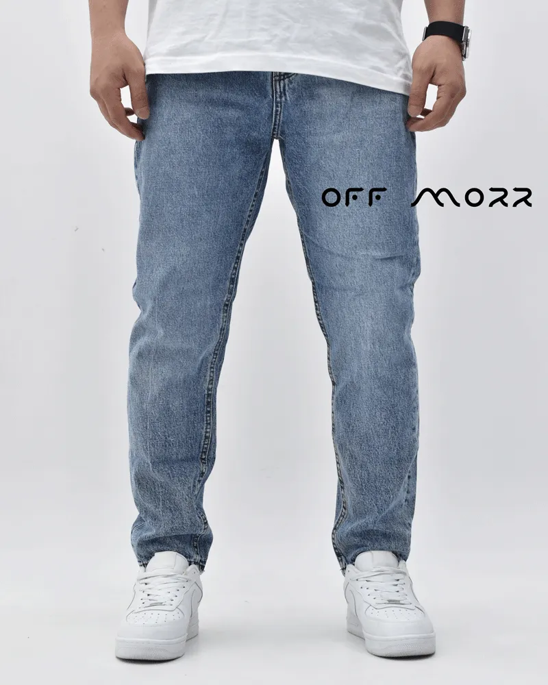 شلوار مام فیت آبی تیره ساده slimfit alexander mcqueen