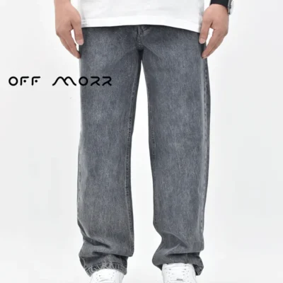 شلوار نیم بگ طوسی تیره ساده nimbag DG DENIM
