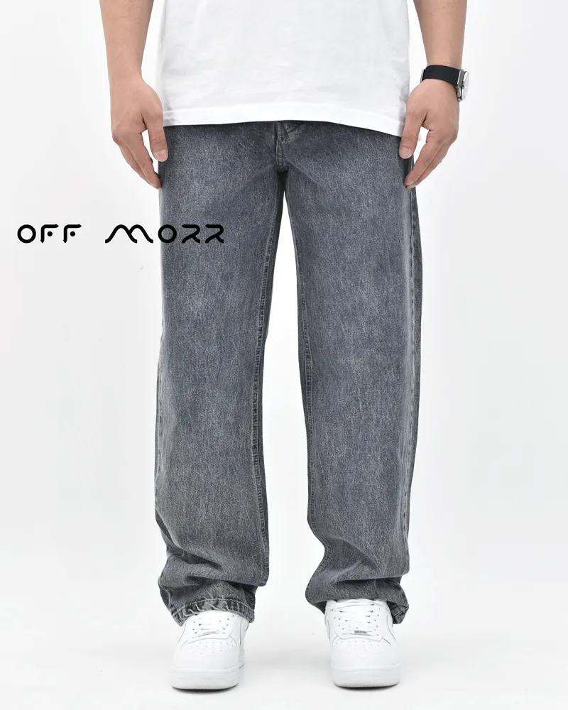 شلوار نیم بگ طوسی تیره ساده nimbag DG DENIM