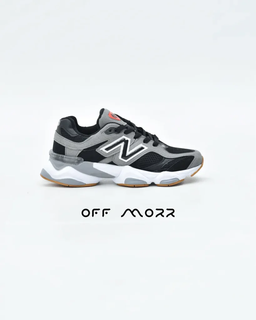 کفش نیوبالانس 9060 طوسی مشکی سفید Newbalance 9060