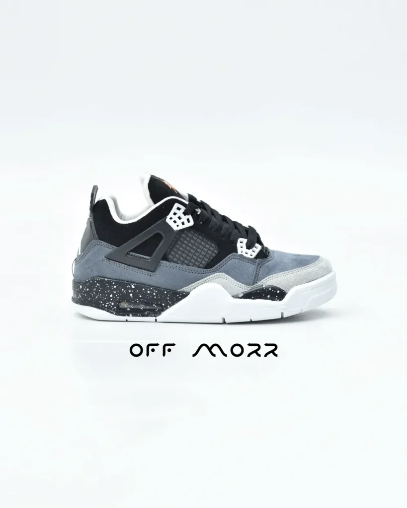 کفش نایک جردن 4 طوسی مشکی کاستوم Nike Air Jordan 4
