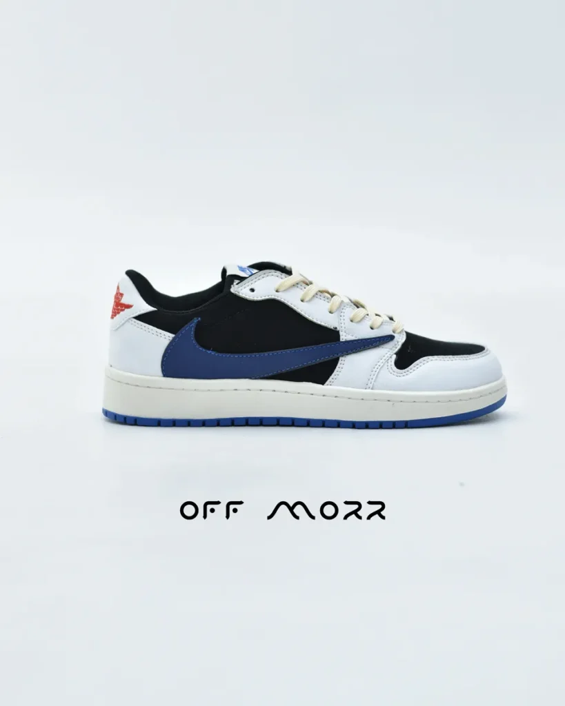 کفش نایک جردن تراویس اسکات ساق کوتاه مشکی آبی Nike jordan travis