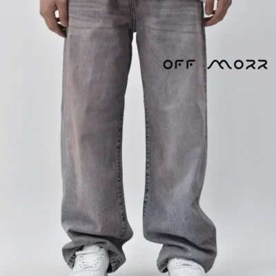 شلوار واید بگ آبی روشن تینت شرابی wide baggy WTAPS