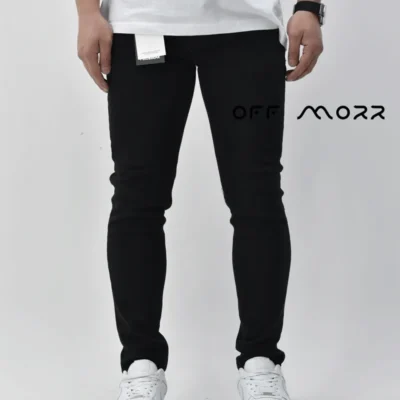 شلوار اسکینی ذغالی تیره skinny PULL&BEAR