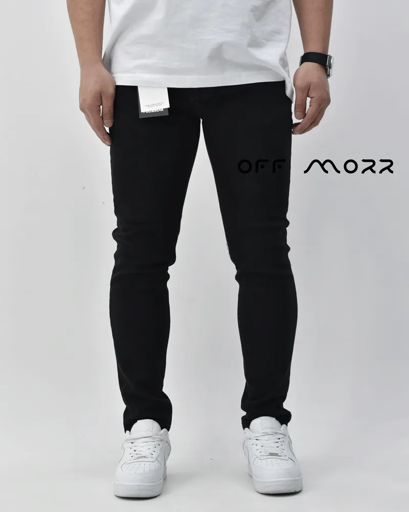 شلوار اسکینی ذغالی تیره skinny PULL&BEAR